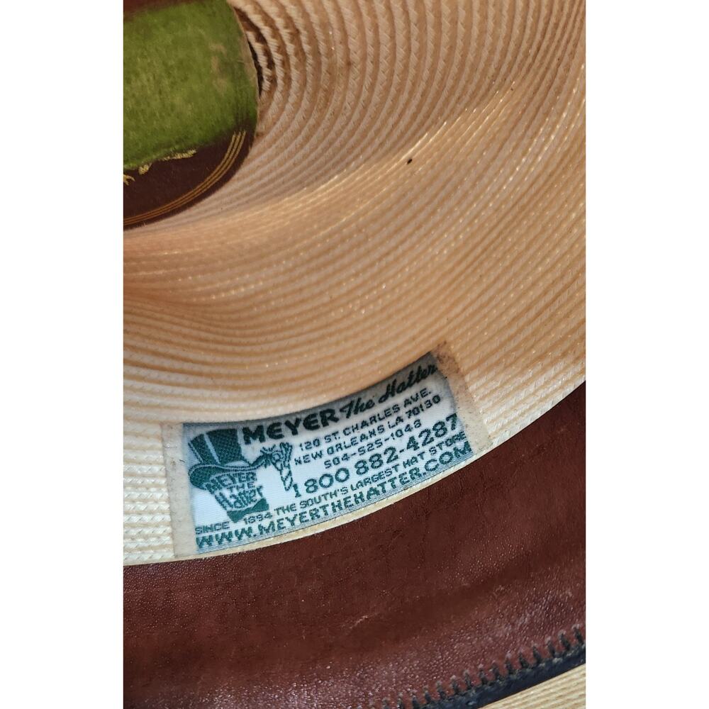 STETSON Men's Andover Florentine Milan Straw Fedora Sz 7 3/8 No Pin See Pics - Picture 5 of 7